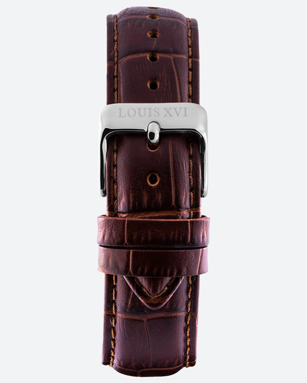 Leather strap - Brown/Silver